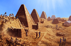 Pyramids at Meroë - Modern Destruction