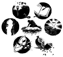 Woodblock-style Spot Illustration